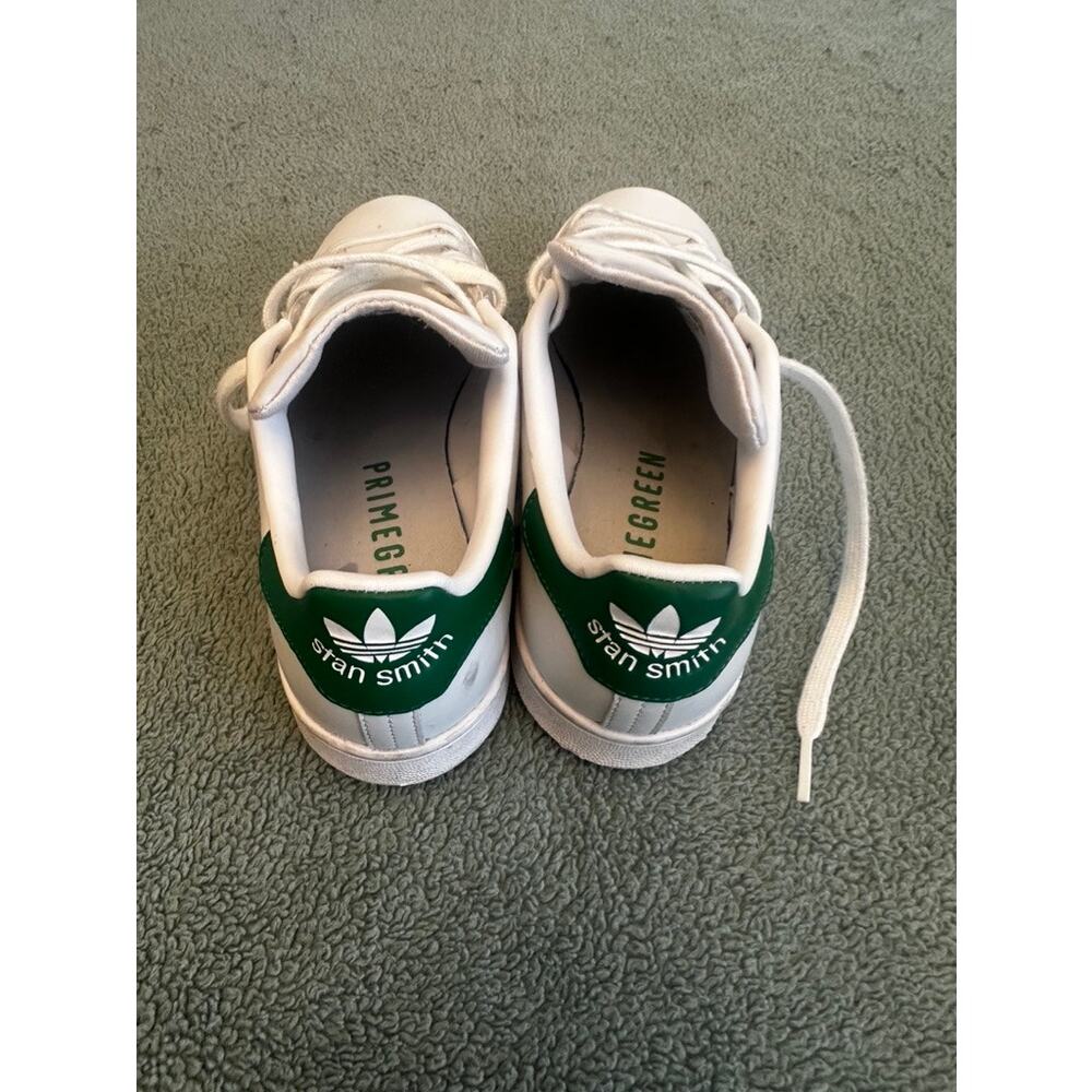 Adidas Stan Smith White Green Leather Sneakers Size 6 - Picture 2 of 8